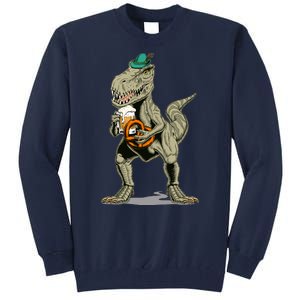 Funny Oktoberfest Tyrannosaurus Rex T Rex Dinosaur Tall Sweatshirt