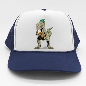 Funny Oktoberfest Tyrannosaurus Rex T Rex Dinosaur Trucker Hat