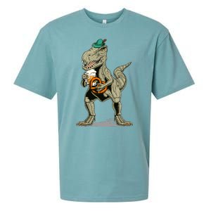 Funny Oktoberfest Tyrannosaurus Rex T Rex Dinosaur Sueded Cloud Jersey T-Shirt