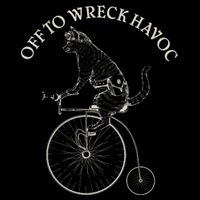 Funny Old Timey Vintage Cat Off To Wreck Havoc Doggie Tank