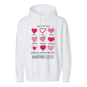 Fruit Of The Spirit Heart Galatians 5 22 23 Garment-Dyed Fleece Hoodie