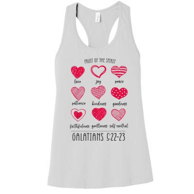 Fruit Of The Spirit Heart Galatians 5 22 23 Women's Racerback Tank