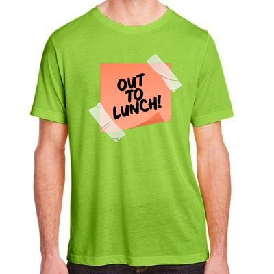 Funny Out To Lunch Taped Note Adult ChromaSoft Performance T-Shirt