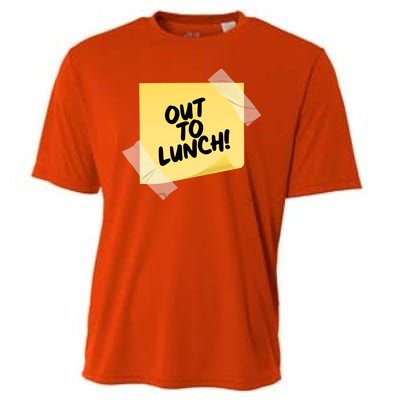 Funny Out To Lunch Taped Note Cooling Performance Crew T-Shirt