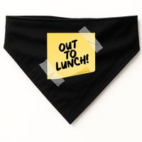 Funny Out To Lunch Taped Note USA-Made Doggie Bandana