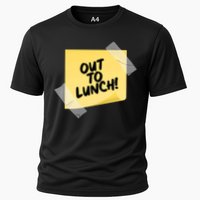 Funny Out To Lunch Taped Note Cooling Performance Crew T-Shirt