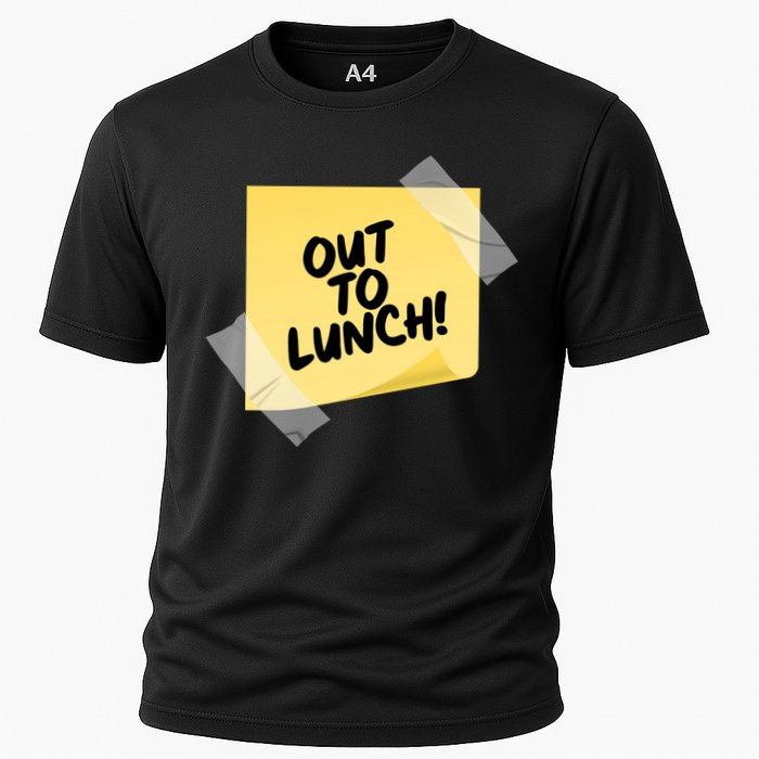 Funny Out To Lunch Taped Note Cooling Performance Crew T-Shirt
