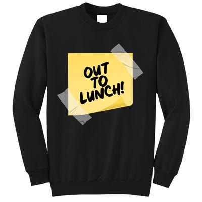Funny Out To Lunch Taped Note Sweatshirt