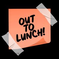 Funny Out To Lunch Taped Note Mug
