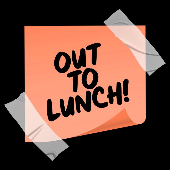 Funny Out To Lunch Taped Note Mug