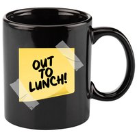 Funny Out To Lunch Taped Note 11oz C Handle Ceramic Mug