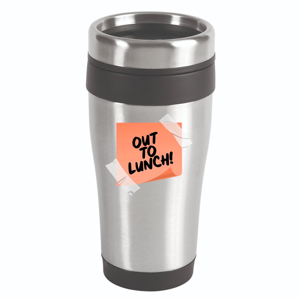 Funny Out To Lunch Taped Note 16oz Travel Tumbler