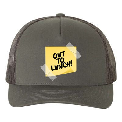 Funny Out To Lunch Taped Note Yupoong Adult 5-Panel Trucker Hat