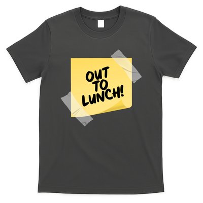 Funny Out To Lunch Taped Note T-Shirt