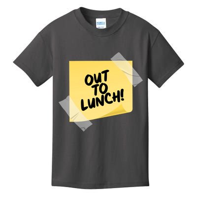 Funny Out To Lunch Taped Note Kids T-Shirt