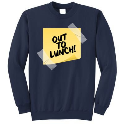 Funny Out To Lunch Taped Note Sweatshirt