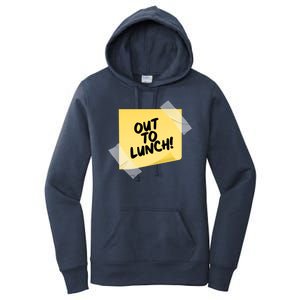 Funny Out To Lunch Taped Note Women's Pullover Hoodie