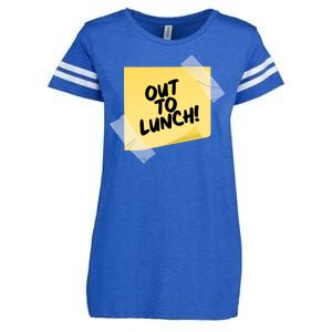 Funny Out To Lunch Taped Note Enza Ladies Jersey Football T-Shirt