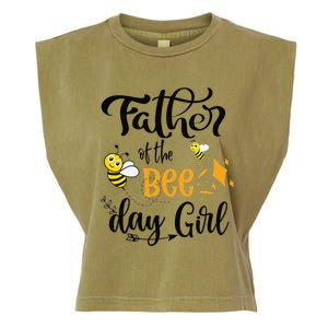 Father Of The Bee Day Birthday Party Matching Family Garment-Dyed Women's Muscle Tee