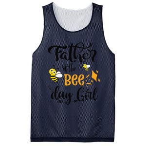 Father Of The Bee Day Birthday Party Matching Family Mesh Reversible Basketball Jersey Tank