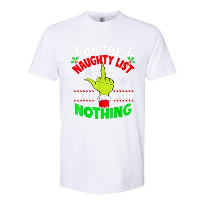 Funny On The List Of Naughty And I Regret Nothing Christmas Softstyle CVC T-Shirt