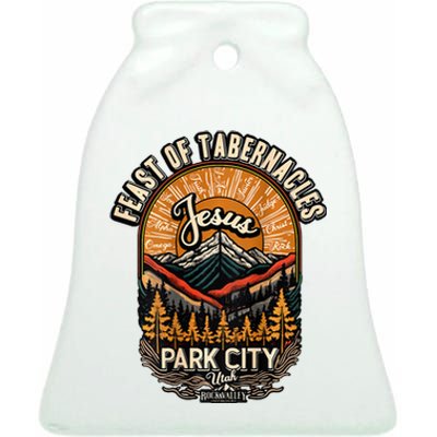 Feast Of Tabernacles Park City Utah Rock Valley Christian Ceramic Bell Ornament