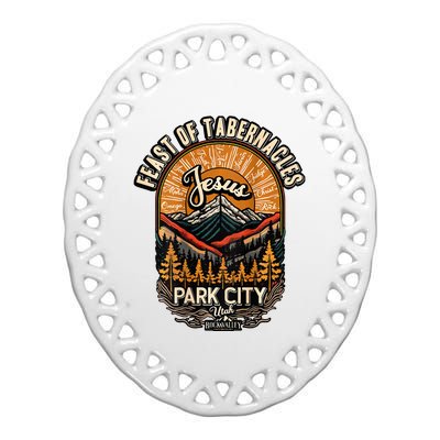 Feast Of Tabernacles Park City Utah Rock Valley Christian Ceramic Oval Ornament