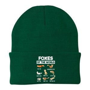 Foxes Of The World Funny Fox Animals Educational Fox Lover Knit Cap Winter Beanie