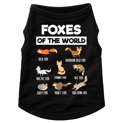 Foxes Of The World Funny Fox Animals Educational Fox Lover Doggie Tank