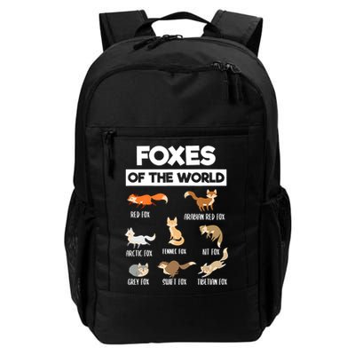 Foxes Of The World Funny Fox Animals Educational Fox Lover Backpack