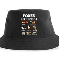 Foxes Of The World Funny Fox Animals Educational Fox Lover Sustainable Bucket Hat