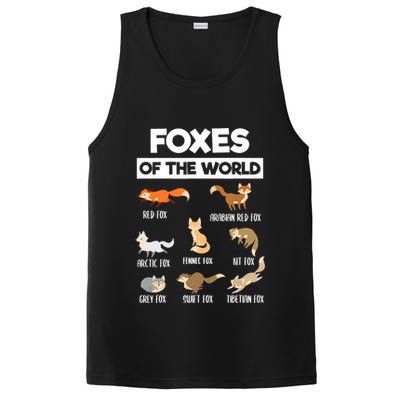 Foxes Of The World Funny Fox Animals Educational Fox Lover PosiCharge Competitor Tank