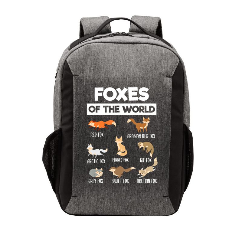 Foxes Of The World Funny Fox Animals Educational Fox Lover Vector Backpack
