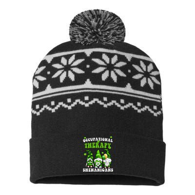 Funny Occupational Therapy Love Shenanigans With My Gnomies Gift USA-Made Snowflake Beanie