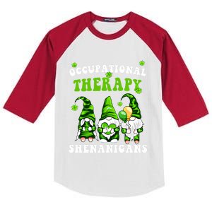 Funny Occupational Therapy Love Shenanigans With My Gnomies Gift Kids Colorblock Raglan Jersey