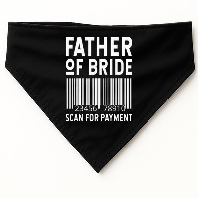 Father Of The Bride Scan For Wedding Marriage Bride Dad USA-Made Doggie Bandana