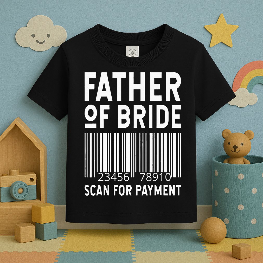 Father Of The Bride Scan For Wedding Marriage Bride Dad Toddler T-Shirt
