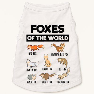 Foxes Of The World Funny Fox Animals Educational Fox Lover Doggie Tank