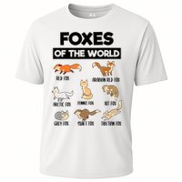 Foxes Of The World Funny Fox Animals Educational Fox Lover Cooling Performance Crew T-Shirt