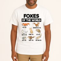 Foxes Of The World Funny Fox Animals Educational Fox Lover Tall T-Shirt