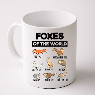 Foxes Of The World Funny Fox Animals Educational Fox Lover Mug