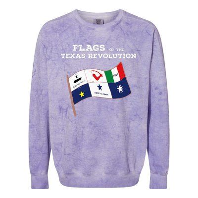 Flags Of The Texas Revolution History Colorblast Crewneck Sweatshirt