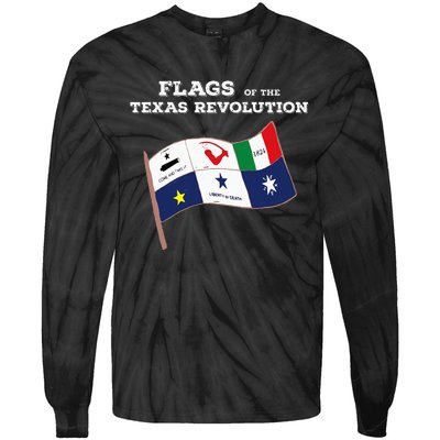 Flags Of The Texas Revolution History Tie-Dye Long Sleeve Shirt