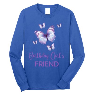 Friend Of The Birthday Butterfly Family 1st Birthday Meaningful Gift Long Sleeve Shirt