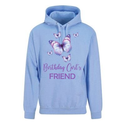 Friend Of The Birthday Butterfly Family 1st Birthday Meaningful Gift Unisex Surf Hoodie