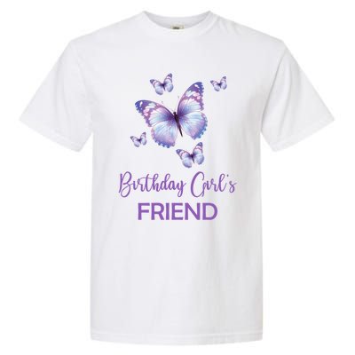 Friend Of The Birthday Butterfly Family 1st Birthday Meaningful Gift Garment-Dyed Heavyweight T-Shirt