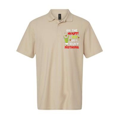 Funny On The List Of Naughty And I Regret Nothing Christmas Softstyle Adult Sport Polo