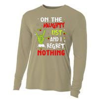 Funny On The List Of Naughty And I Regret Nothing Christmas Cooling Performance Long Sleeve Crew