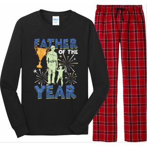 Father Of The Year Papa Dad Daddy Husband Poppa Stepdad Gift Long Sleeve Pajama Set