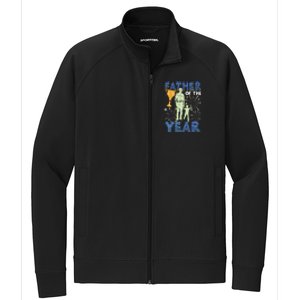 Father Of The Year Papa Dad Daddy Husband Poppa Stepdad Gift Stretch Full-Zip Cadet Jacket